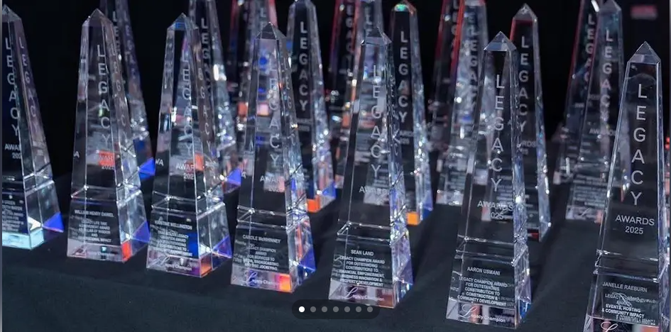 Legacy Gala Awards Crystal Obelisks
